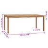 vidaXL Τραπεζαρία Κήπου 180 x 90 x 77 εκ. από Μασίφ Ξύλο Teak