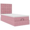 vidaXL Οθωμανικό κρεβάτι με στρώματα Ροζ 100x200cm Velvet