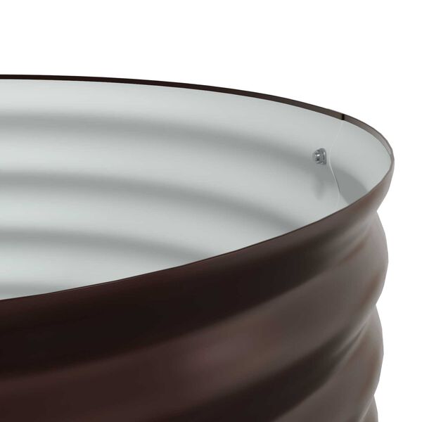 vidaXL Κήπος Υψηλό Κρεβάτι Καφέ 80x80x44 εκ. από Γαλβανισμένο Ατσάλι