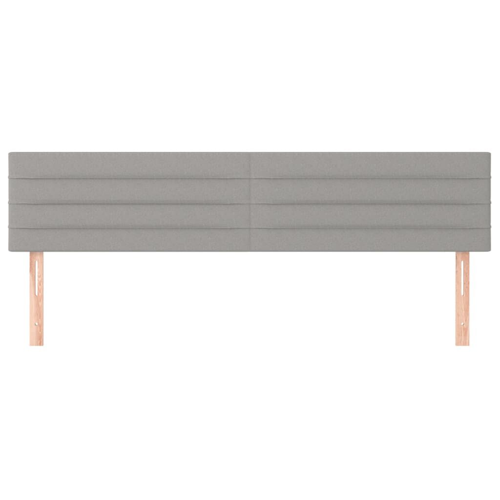 vidaXL Κεφαλάρια Κρεβατιού 2 τεμ.Αν. Γκρι 100x5x78/88 εκ. Υφασμάτινο