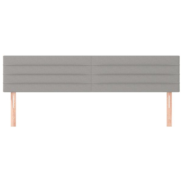 vidaXL Κεφαλάρια Κρεβατιού 2 τεμ.Αν. Γκρι 100x5x78/88 εκ. Υφασμάτινο