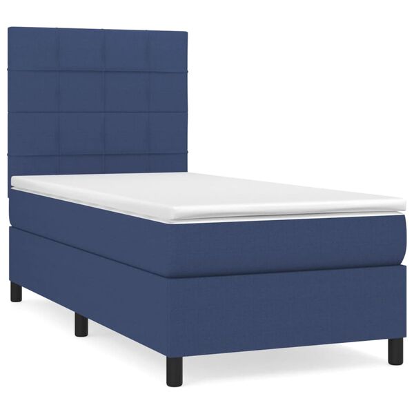 vidaXL &Kappa;&rho;&epsilon;&beta;ά&tau;&iota; Boxspring &mu;&epsilon; &Sigma;&tau;&rho;ώ&mu;&alpha; &Mu;&pi;&lambda;&epsilon; 100 x 200 &epsilon;&kappa;. &Upsilon;&phi;&alpha;&sigma;&mu;ά&tau;&iota;&nu;&omicron;