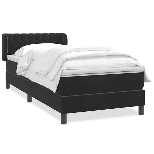 vidaXL &Kappa;&rho;&epsilon;&beta;ά&tau;&iota; Boxspring &mu;&epsilon; &Sigma;&tau;&rho;ώ&mu;&alpha; &Mu;&alpha;ύ&rho;&omicron; 80x220 &epsilon;&kappa;. &Beta;&epsilon;&lambda;&omicron;ύ&delta;&iota;&nu;&omicron;
