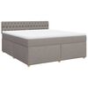 vidaXL &Kappa;&rho;&epsilon;&beta;ά&tau;&iota; Boxspring &mu;&epsilon; &Sigma;&tau;&rho;ώ&mu;&alpha; Taupe 180x200 &epsilon;&kappa;. &Upsilon;&phi;&alpha;&sigma;&mu;ά&tau;&iota;&nu;&omicron;