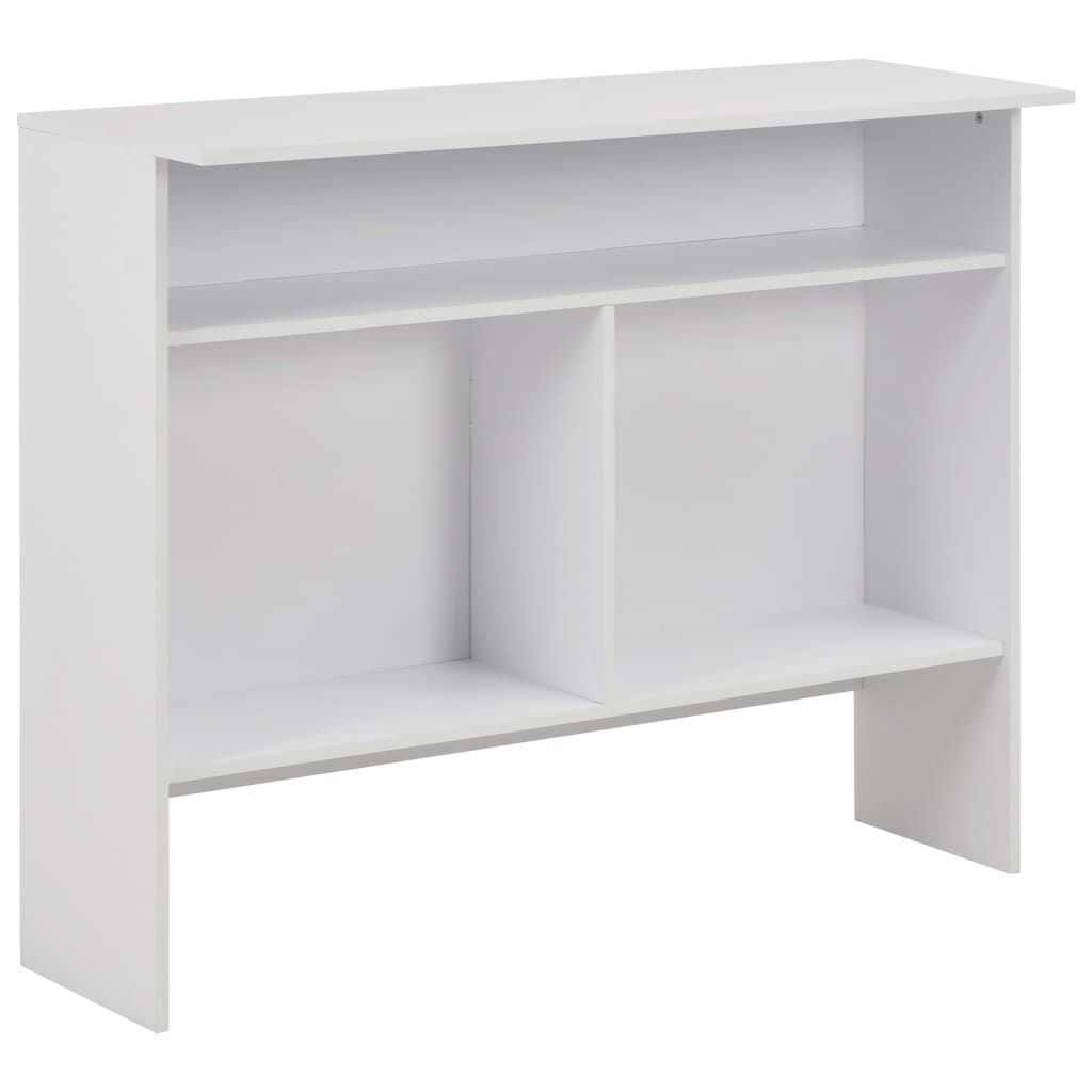 vidaXL Τραπέζι Μπαρ με 2 Επιφάνειες Λευκό 130 x 40 x 120 εκ.