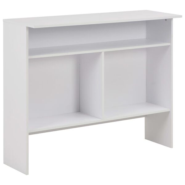 vidaXL Τραπέζι Μπαρ με 2 Επιφάνειες Λευκό 130 x 40 x 120 εκ.