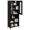 vidaXL Highboard Μαύρη Οξυά 69,5 x 34 x 180 εκ. Επεξεργασμένο ξύλο