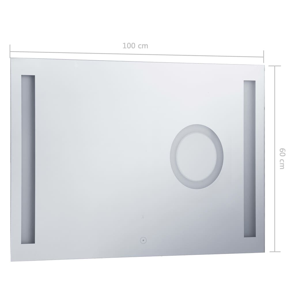 vidaXL Καθρέφτης Μπάνιου Τοίχου με LED/Αισθητήρα Κίνησης 100 x 60 εκ.
