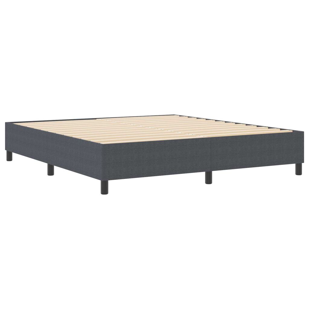 vidaXL Κρεβάτι με ελατήρια Σκούρο γκρι 180 x 200 cm Βελούδο