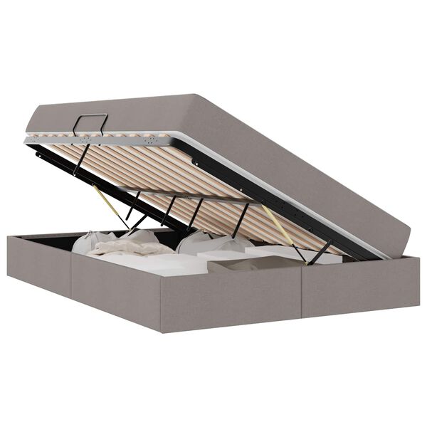 vidaXL &Kappa;&rho;&epsilon;&beta;ά&tau;&iota; &mu;&epsilon; &alpha;&pi;&omicron;&theta;&eta;&kappa;&epsilon;&upsilon;&tau;&iota;&kappa;ό &chi;ώ&rho;&omicron; &kappa;&alpha;&iota; &sigma;&tau;&rho;ώ&mu;&alpha; Taupe 140 x 200 cm