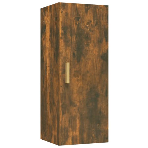 vidaXL Ντουλάπι Τοίχου Καπνιστή δρυς 34,5x34x90 εκ. Επεξεργασμένο Ξύλο