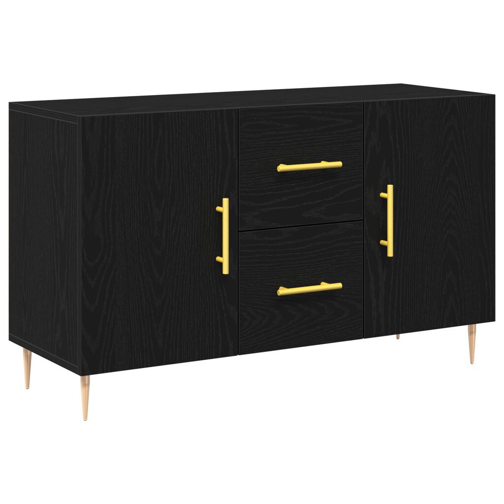 vidaXL Κονσόλα Μαύρη Δρυς 100x36x60 εκ. Κατασκευασμένο Ξύλο