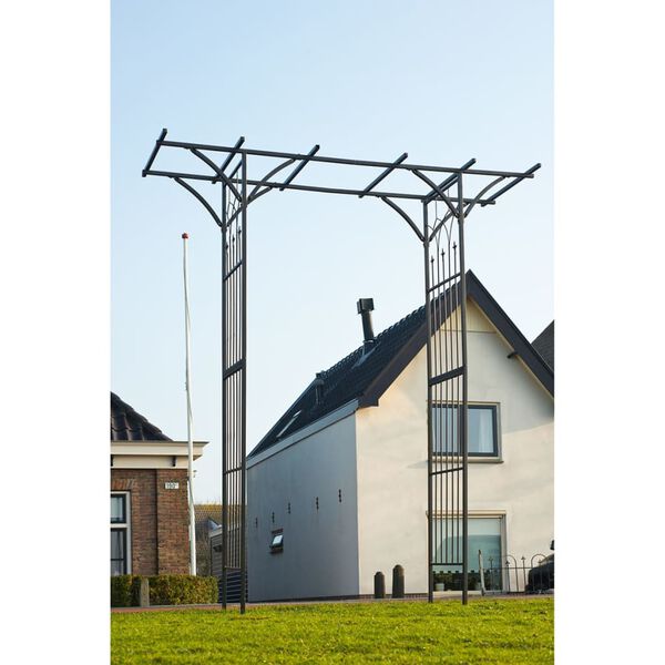 Nature Αψίδα Κήπου Μαύρη 114 x 66 x 232 εκ. Μεταλλική