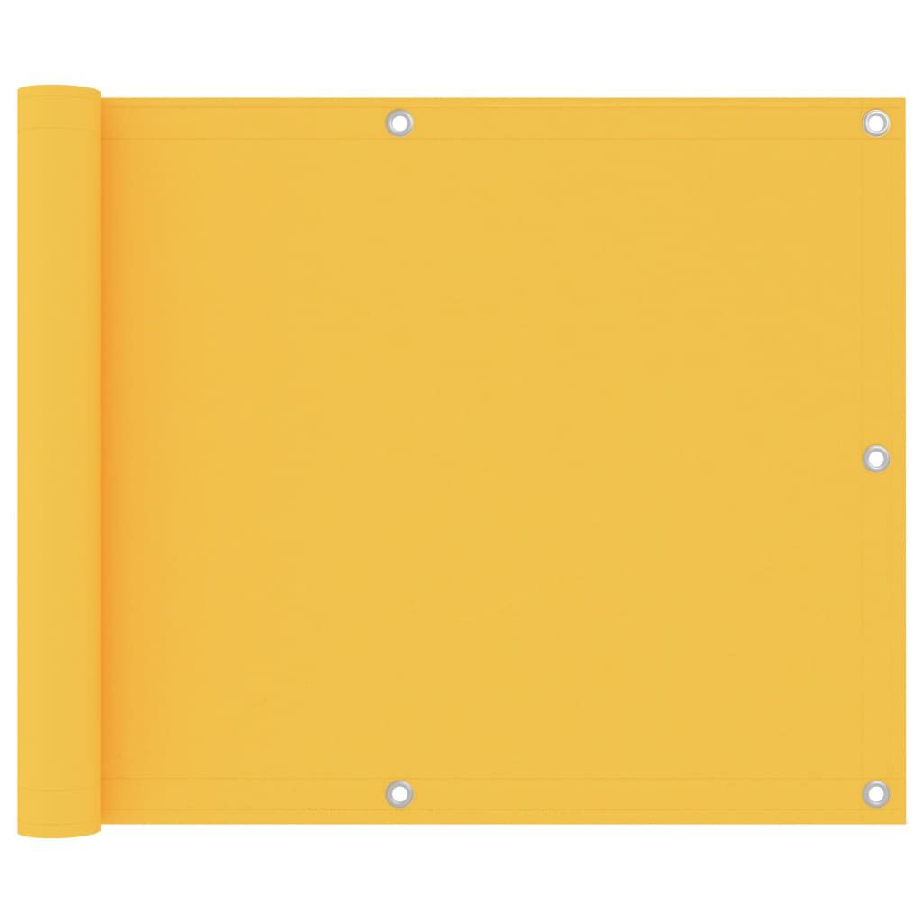 vidaXL Διαχωριστικό Βεράντας Κίτρινο 75 x 500 εκ. Ύφασμα Oxford