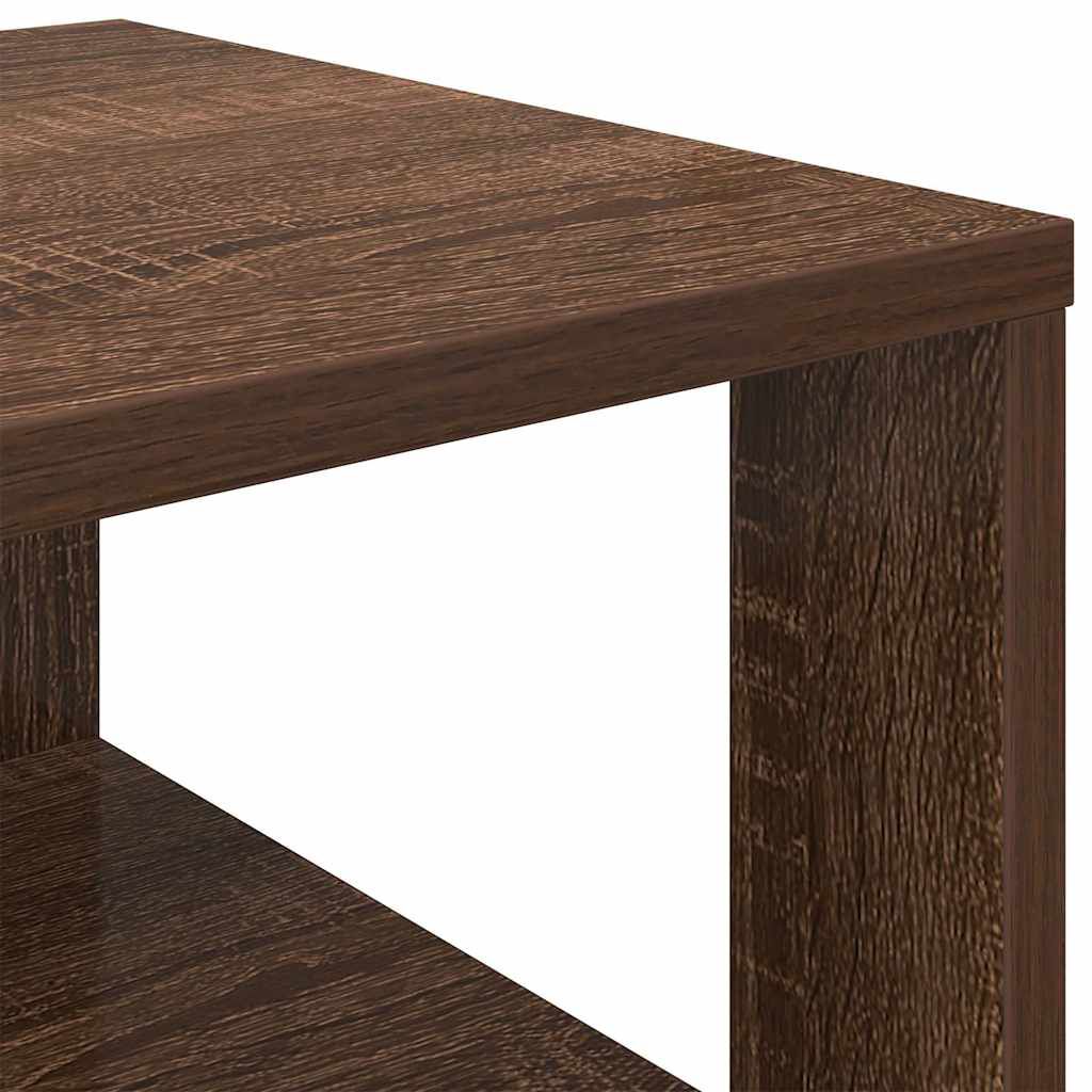 vidaXL Ράφι παπουτσιών καφέ δρυς 61x32x70 cm Κατασκευασμένο ξύλο