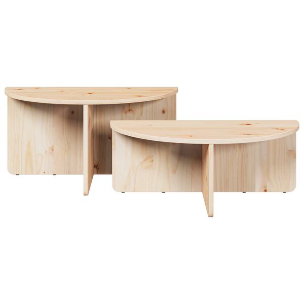 vidaXL Τραπεζάκι σαλονιού 2 pcs Φυσικό 79 x 39.5 x 40 εκ