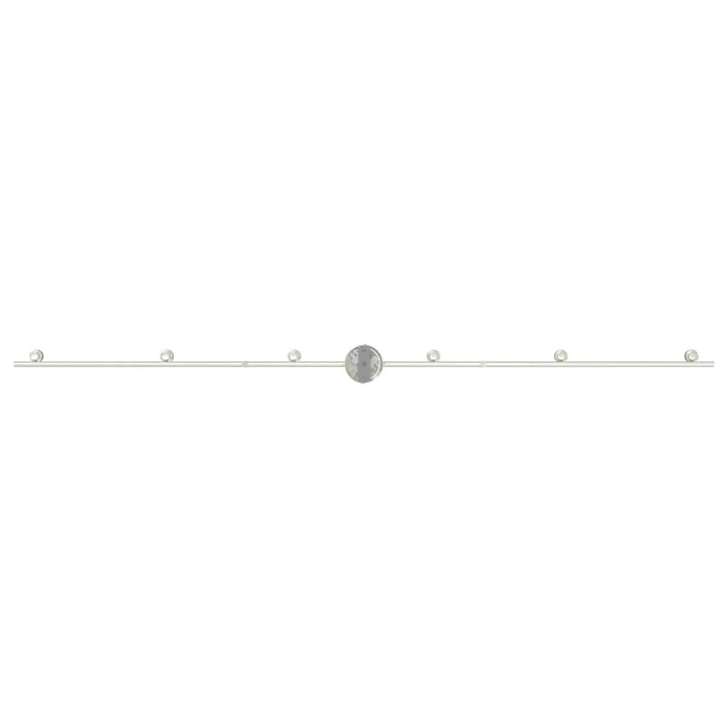 vidaXL Σποτ οροφής Βουρτσισμένο Νίκελ 176.5 x 9.5 x 14 εκ Ατσάλι