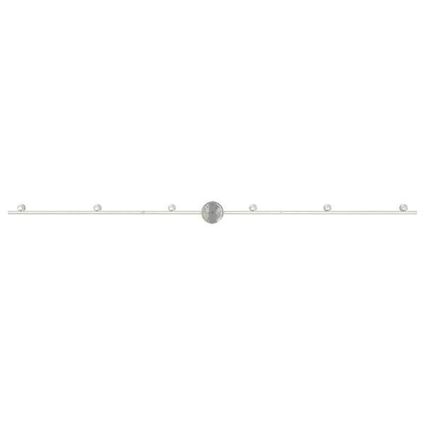 vidaXL Σποτ οροφής Βουρτσισμένο Νίκελ 176.5 x 9.5 x 14 εκ Ατσάλι