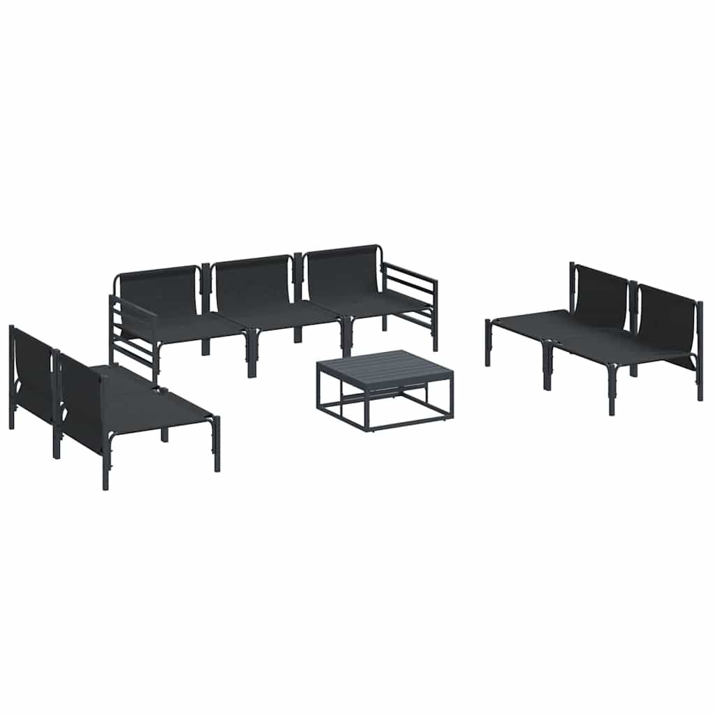 vidaXL Σετ Καναπέ Κήπου 8 pcs Ανθρακί Ατσάλι