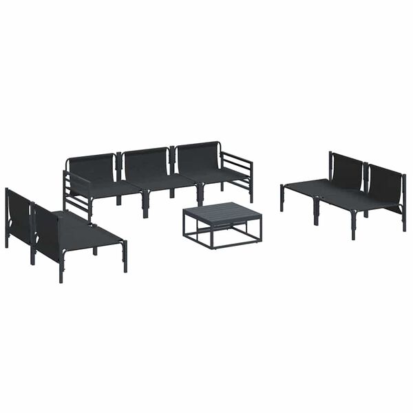 vidaXL Σετ Καναπέ Κήπου 8 pcs Ανθρακί Ατσάλι
