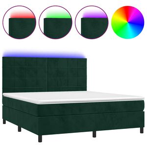 vidaXL &Kappa;&rho;&epsilon;&beta;ά&tau;&iota; Boxspring &mu;&epsilon; &Sigma;&tau;&rho;ώ&mu;&alpha; & LED &Sigma;&kappa;. &Pi;&rho;ά&sigma;&iota;&nu;&omicron; 160x200&epsilon;&kappa; &Beta;&epsilon;&lambda;&omicron;ύ&delta;&omicron;