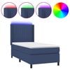 vidaXL &Kappa;&rho;&epsilon;&beta;ά&tau;&iota; Boxspring &mu;&epsilon; &Sigma;&tau;&rho;ώ&mu;&alpha; & LED &Mu;&pi;&lambda;&epsilon; 90x190 &epsilon;&kappa;. &Upsilon;&phi;&alpha;&sigma;&mu;ά&tau;&iota;&nu;&omicron;