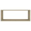 vidaXL Ράφια Κύβοι Τοίχου 2 τεμ. Sonoma Δρυς 60x15x23 εκ. Επεξ. Ξύλο