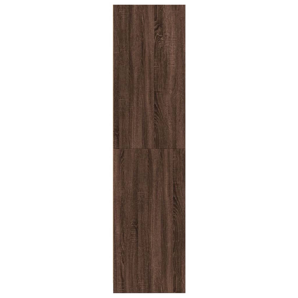 vidaXL Ντουλάπα Καφέ Δρυς 100x50x200 εκ. από Επεξεργασμένο Ξύλο