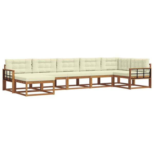 vidaXL &Sigma;&epsilon;&iota;&rho;ά &Kappa;&alpha;&nu;&alpha;&pi;έ &Epsilon;&xi;&omega;&tau;&epsilon;&rho;&iota;&kappa;&omicron;ύ &mu;&epsilon; &mu;&alpha;&xi;&iota;&lambda;ά&rho;&iota; 7 pcs &Phi;&upsilon;&sigma;&iota;&kappa;ό &kappa;&alpha;&iota; &Kappa;&rho;έ&mu;&alpha;