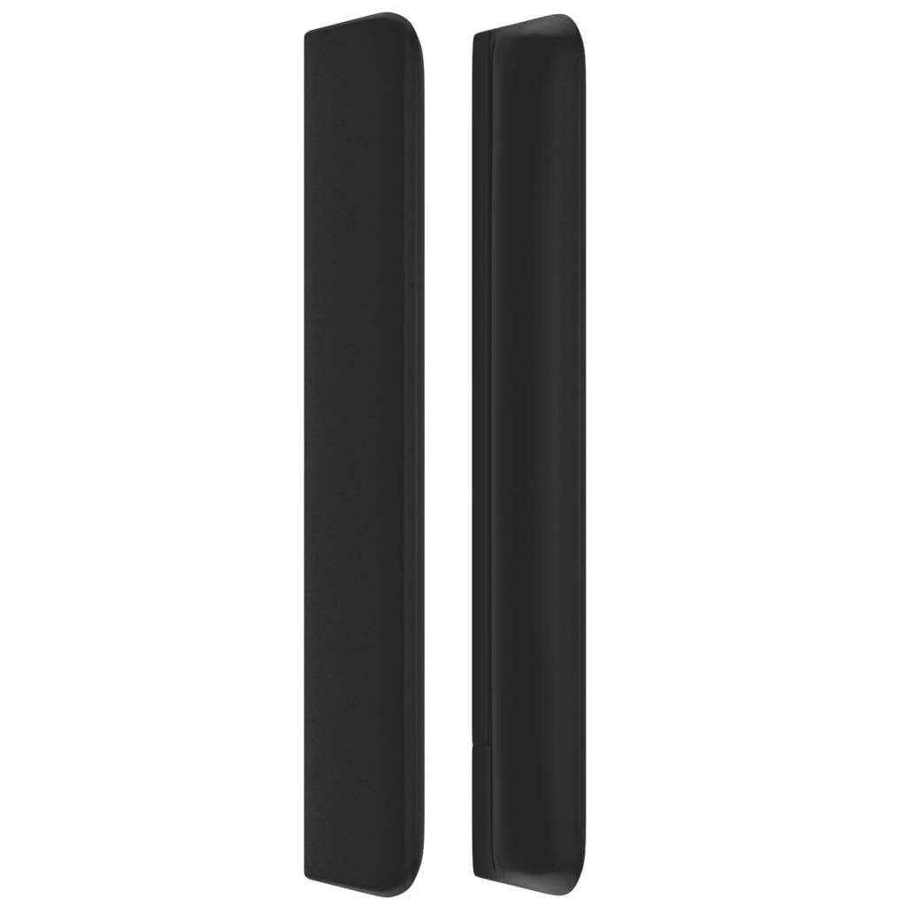 vidaXL Κεφαλάρι με Πτερύγια Μαύρο 203x16x118/128 εκ. Συνθετικό Δέρμα