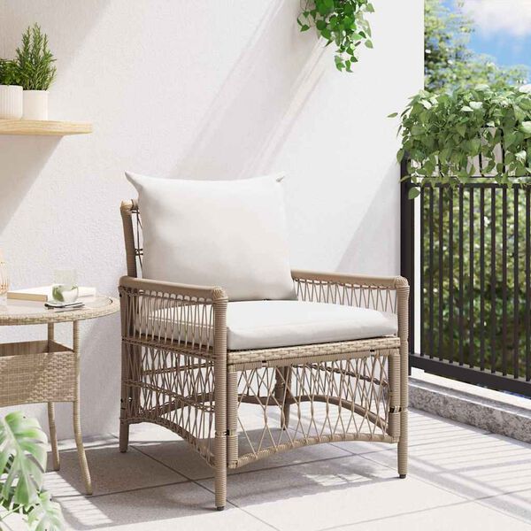 vidaXL Καρέκλα Κήπου Μπεζ 60 x 70 x 78εκ συνθετικό ρατάν