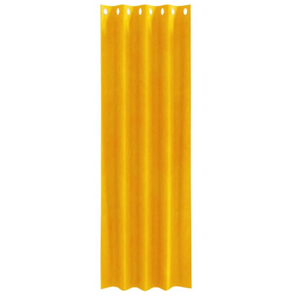 vidaXL Κουρτίνες 2 pcs κίτρινο μουσταρδί 140 x 245 cm Βελούδο