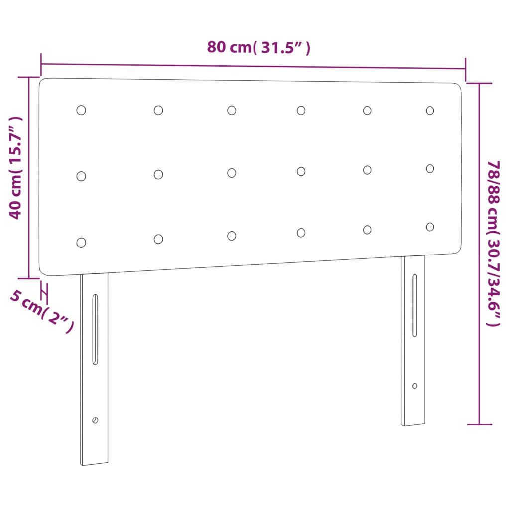 vidaXL Κεφαλάρι Κρεβατιού Σκούρο Μπλε 80 x 5 x 78/88 εκ. Βελούδινο