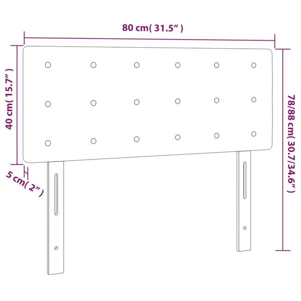vidaXL Κεφαλάρι Κρεβατιού Σκούρο Μπλε 80 x 5 x 78/88 εκ. Βελούδινο