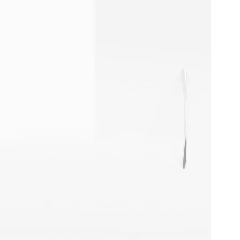 vidaXL Έπιπλο Τηλεόρασης Γυαλ. Λευκό 102x30x37,5 εκ Επεξεργασμένο Ξύλο