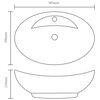 vidaXL Νιπτήρας με Οπή Υπερχείλισης Χρυσός 58,5x39x21 εκ. Κεραμικός