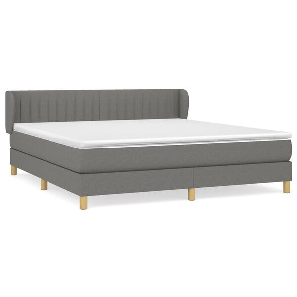 vidaXL &Kappa;&rho;&epsilon;&beta;ά&tau;&iota; Boxspring &mu;&epsilon; &Sigma;&tau;&rho;ώ&mu;&alpha; &Sigma;&kappa;&omicron;ύ&rho;&omicron; &Gamma;&kappa;&rho;&iota; 160x200 &epsilon;&kappa; &Upsilon;&phi;&alpha;&sigma;&mu;ά&tau;&iota;&nu;&omicron;