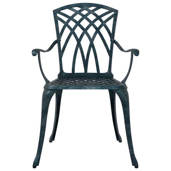 vidaXL Καρέκλα Κήπου 2 pcs Πράσινο 55 x 56.5 x 91εκ Αλουμίνιο