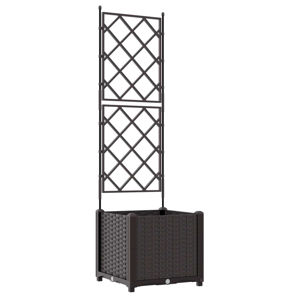 vidaXL Γλάστρα Κήπου με Πλέγμα Καφέ 40x40x143 εκ