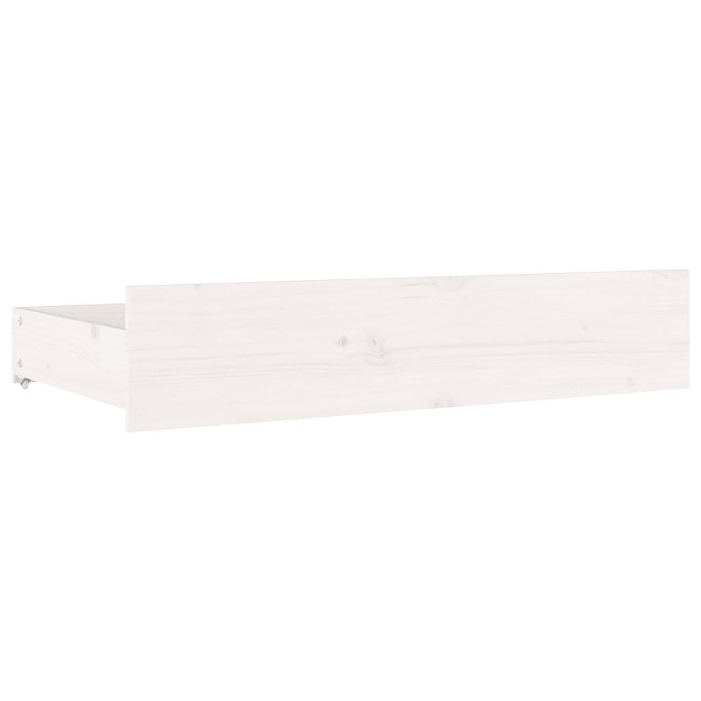 vidaXL Πλαίσιο Κρεβατιού Συρτάρια Λευκό 180 x 200 εκ Super King Size