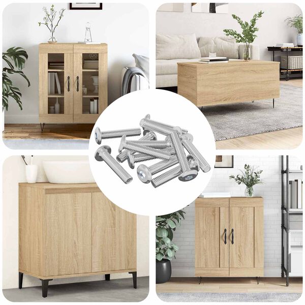 vidaXL &Beta;ί&delta;&alpha; &kappa;&lambda;&epsilon;&iota;&delta;ώ&mu;&alpha;&tau;&omicron;&sigmaf; &Mu;&omicron;&nu;ό&chi;&rho;&omega;&mu;&omicron; 12 pcs &Alpha;&sigma;&eta;&mu;ί M6 x 30 &chi;&iota;&lambda;. &Alpha;&tau;&sigma;ά&lambda;&iota;