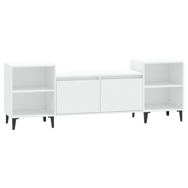 vidaXL Έπιπλο Τηλεόρασης Λευκό 160 x 35 x 55 εκ. Επεξεργασμένο Ξύλο
