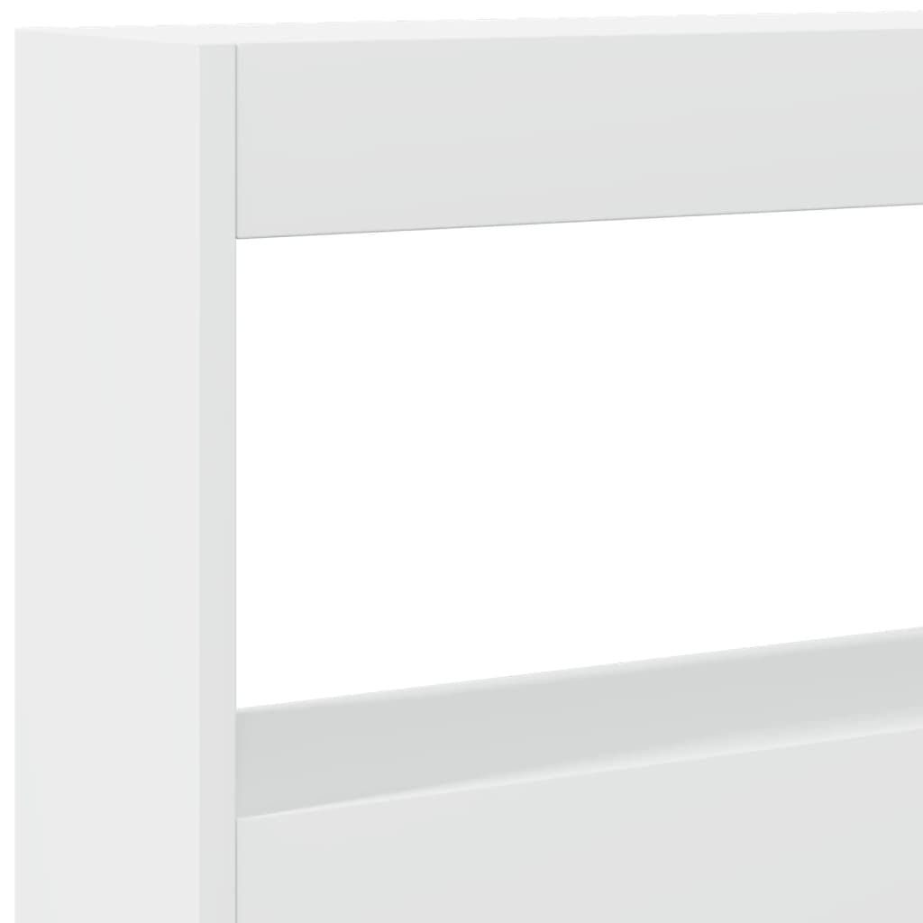 vidaXL Κεφαλάρι με Αποθηκευτικό Χώρο και LED Λευκό 160 x 17 x 102 εκ.