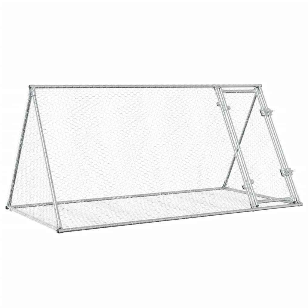 vidaXL Κλουβί Κουνελιών Ασημί 200x105x91 εκ. από Γαλβανισμένο Χάλυβα