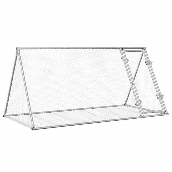 vidaXL Κλουβί Κουνελιών Ασημί 200x105x91 εκ. από Γαλβανισμένο Χάλυβα