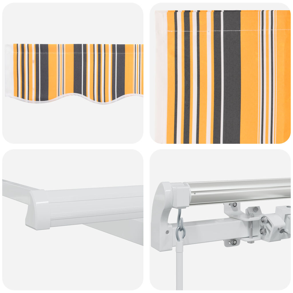vidaXL Ανασυρόμενη Τέντα Ριγέ 500x300 cm