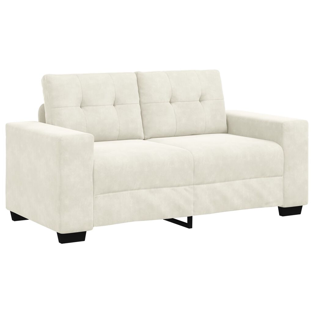vidaXL Καναπές Loveseat Κρεμ 120 εκ Βελούδο