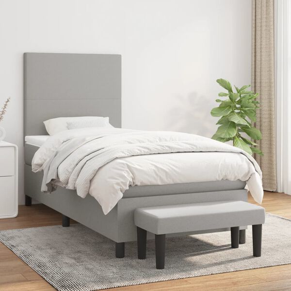 vidaXL &Kappa;&rho;&epsilon;&beta;ά&tau;&iota; Boxspring &mu;&epsilon; &Sigma;&tau;&rho;ώ&mu;&alpha; &Alpha;&nu;&omicron;&iota;&chi;&tau;ό &Gamma;&kappa;&rho;&iota; 90x200 &epsilon;&kappa;. &Upsilon;&phi;&alpha;&sigma;&mu;ά&tau;&iota;&nu;&omicron;