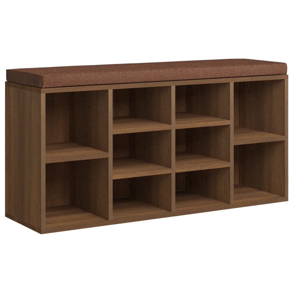 vidaXL Παπουτσοθήκη Καφέ Δρυς 103x30x48 εκ. από Επεξεργασμένο Ξύλο