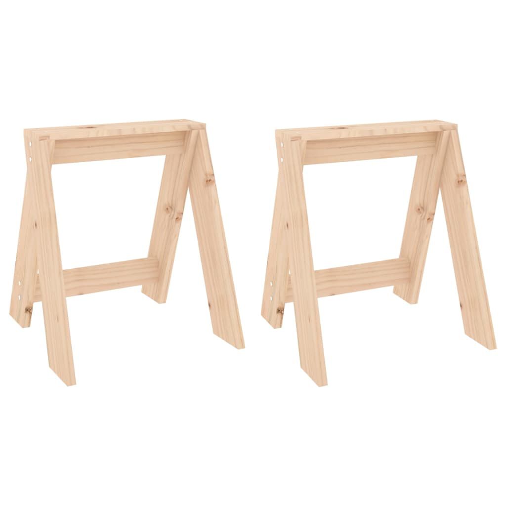 vidaXL Σκαμπό 2 τεμ. 40 x 40 x 45 εκ. από Μασίφ Ξύλο Πεύκου
